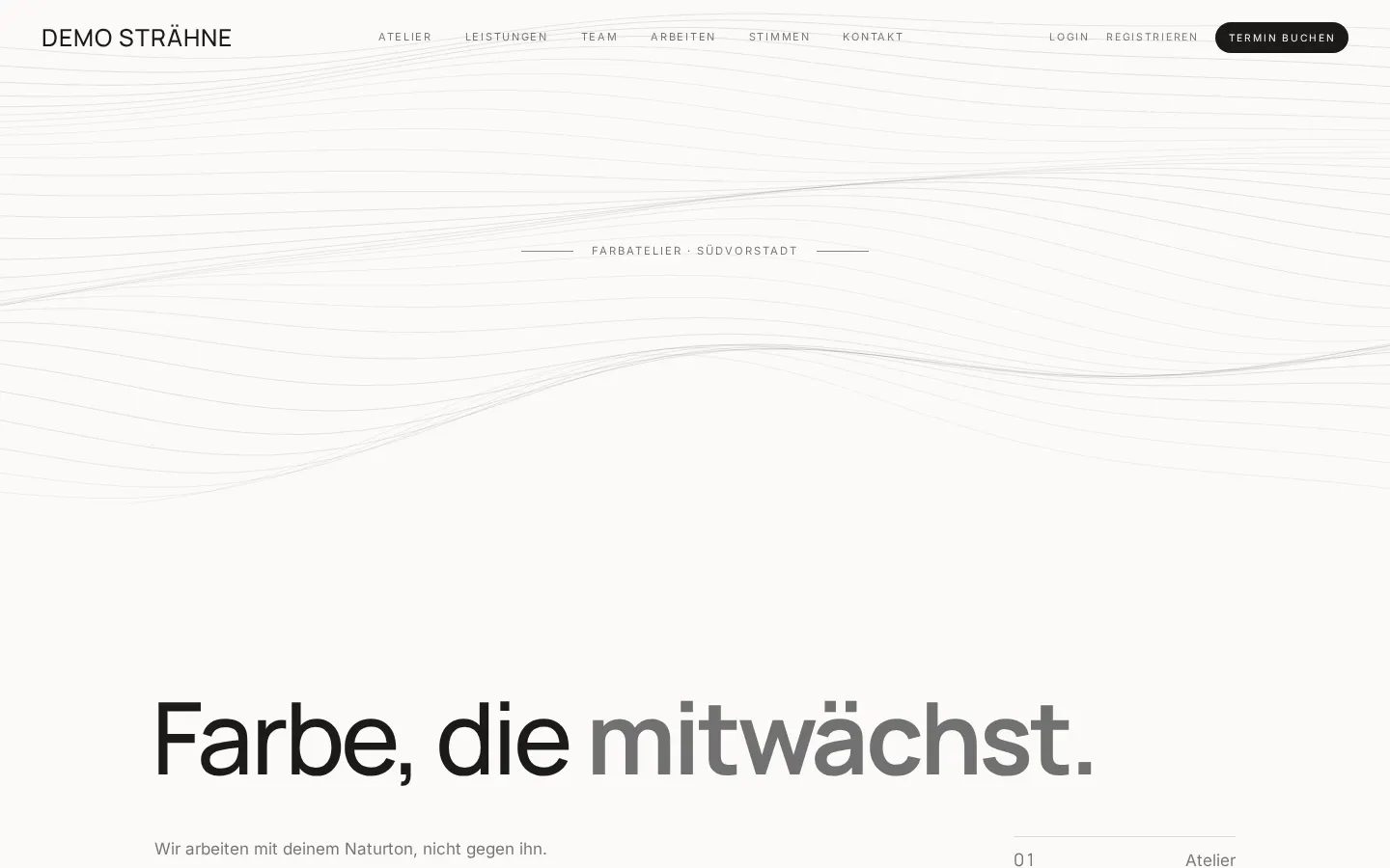 Website von Demo Strähne im Design Strähne